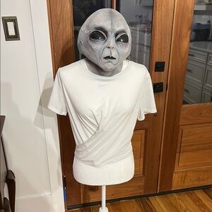 Nike White Ruched Short Sleeve T-Shirt